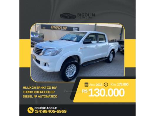 TOYOTA - HILUX - 2013/2013 - Branca - R$ 130.000,00