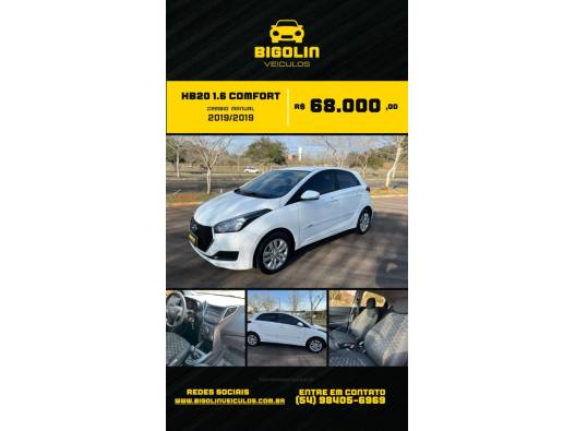 HYUNDAI - HB20 - 2019/2019 - Branca - R$ 68.000,00