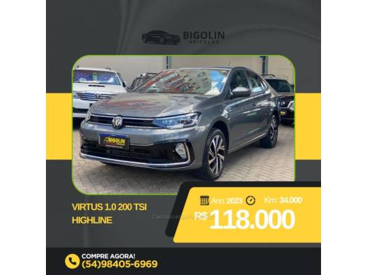 VOLKSWAGEN - VIRTUS - 2023/2023 - Cinza - R$ 118.000,00