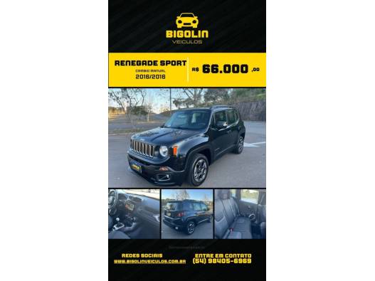 JEEP - RENEGADE - 2016/2016 - Preta - R$ 66.000,00